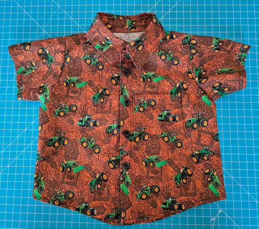 Infants Short Sleeve Tractor Shirt