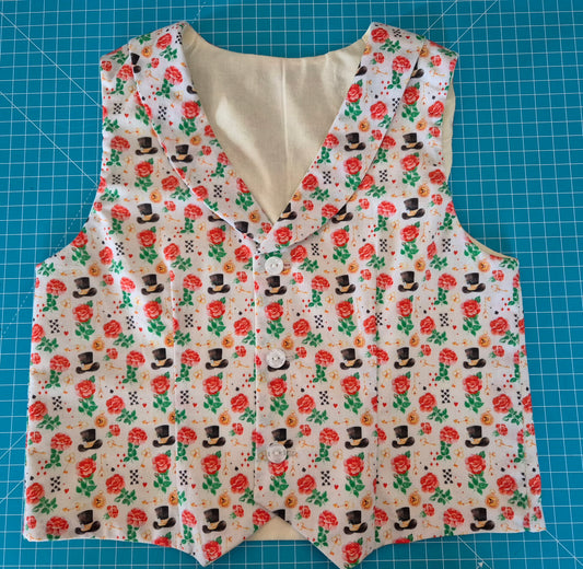 Childrens Boys Lined Steampunk Vest Waistcoat Size 12